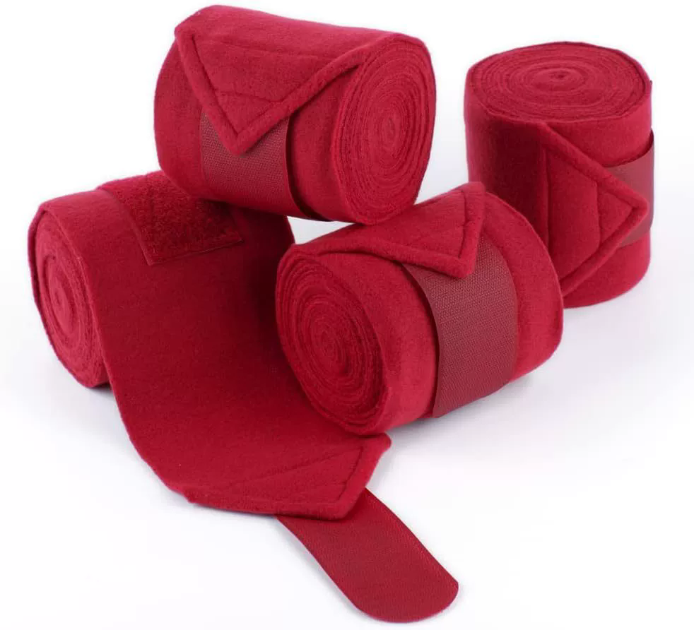 4 Pcs  Soft Flannel Horse Leg Wraps Protect Bandage for Equestrian Riding Racing Accessories Protection Equipment