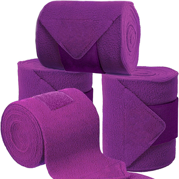 4 Pcs  Soft Flannel Horse Leg Wraps Protect Bandage for Equestrian Riding Racing Accessories Protection Equipment