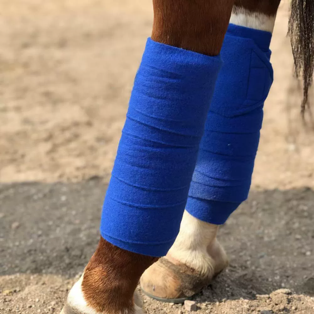4 Pcs  Soft Flannel Horse Leg Wraps Protect Bandage for Equestrian Riding Racing Accessories Protection Equipment