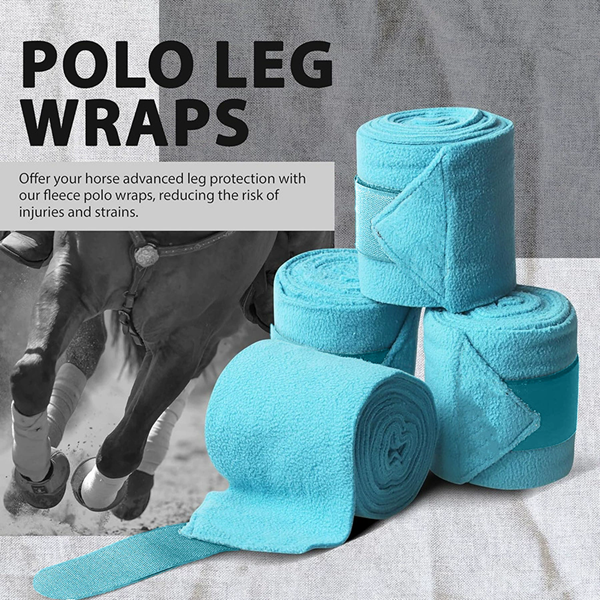 4 Pcs  Soft Flannel Horse Leg Wraps Protect Bandage for Equestrian Riding Racing Accessories Protection Equipment