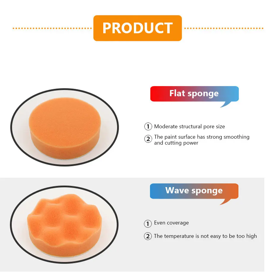 6PCS /set Car Polishing Sponge Pads Kit Foam Pad Buffer Kit Polishing Machine Wax Pads 6 Inch for Removing Scratches