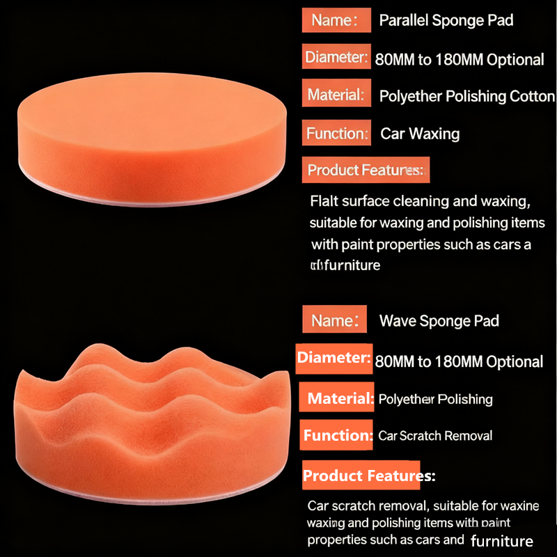 6PCS /set Car Polishing Sponge Pads Kit Foam Pad Buffer Kit Polishing Machine Wax Pads 6 Inch for Removing Scratches