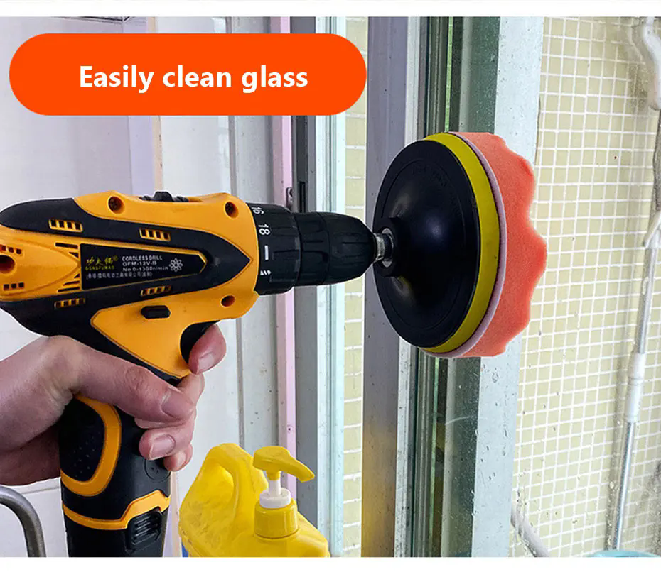 6PCS /set Car Polishing Sponge Pads Kit Foam Pad Buffer Kit Polishing Machine Wax Pads 6 Inch for Removing Scratches