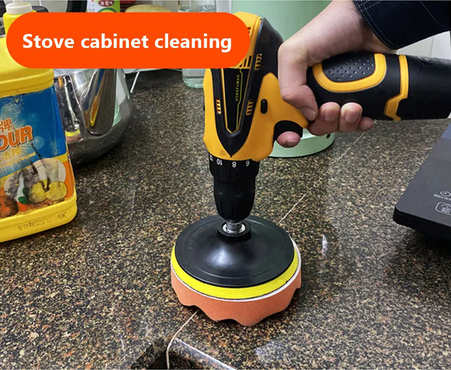 6PCS /set Car Polishing Sponge Pads Kit Foam Pad Buffer Kit Polishing Machine Wax Pads 6 Inch for Removing Scratches