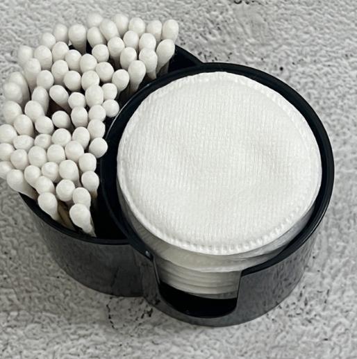 1PC  Plastic storage boxbathroom jar, makeup storage cotton, circular pad holder, cotton swab box holder, dispenser storage jar