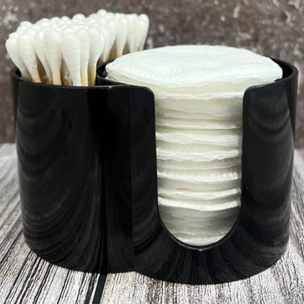 1PC  Plastic storage boxbathroom jar, makeup storage cotton, circular pad holder, cotton swab box holder, dispenser storage jar