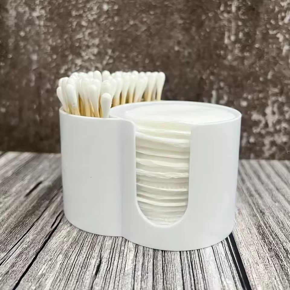 1PC  Plastic storage boxbathroom jar, makeup storage cotton, circular pad holder, cotton swab box holder, dispenser storage jar