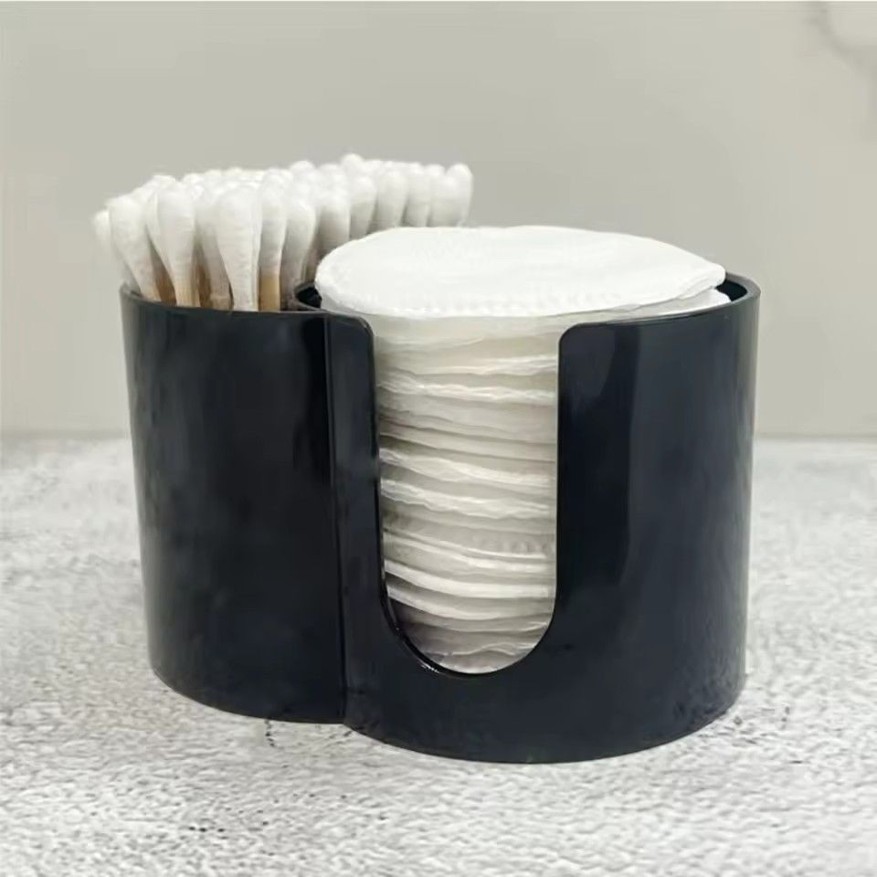 1PC  Plastic storage boxbathroom jar, makeup storage cotton, circular pad holder, cotton swab box holder, dispenser storage jar