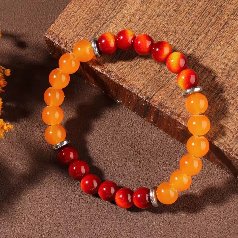 1 Pcs Trendy Natural Stone Beaded Bracelet for Men & Women Sport Fitness Wealth Money Attraction Adjustable Bead Bracelets