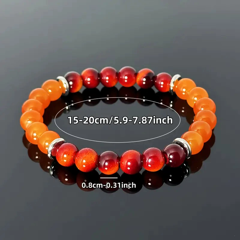 1 Pcs Trendy Natural Stone Beaded Bracelet for Men & Women Sport Fitness Wealth Money Attraction Adjustable Bead Bracelets