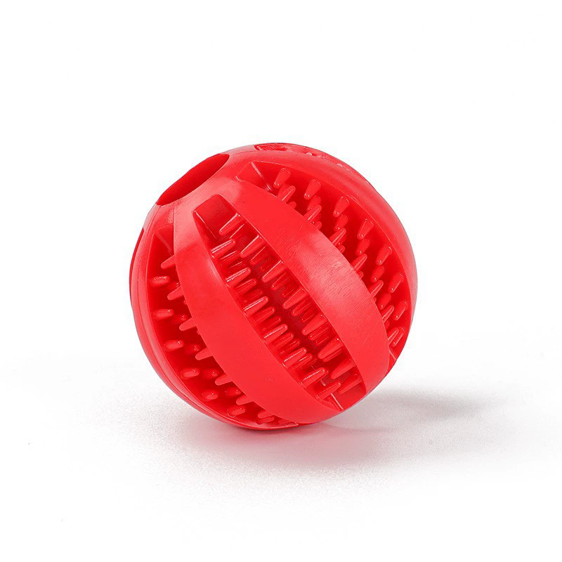 1PC   Dog Toy Ball Can Leak Food Bouncy Ball Rubber Dogs Molar Toys Balls Bite Resistant Pet Teeth Cleaning Toy Dog Accessories