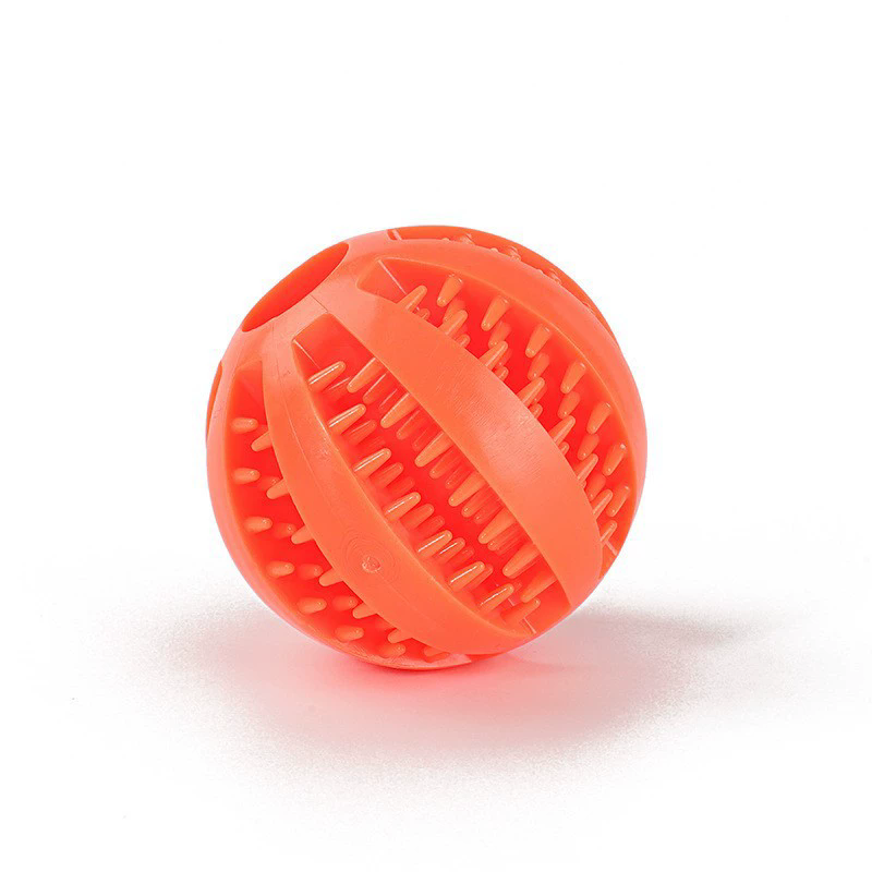 1PC   Dog Toy Ball Can Leak Food Bouncy Ball Rubber Dogs Molar Toys Balls Bite Resistant Pet Teeth Cleaning Toy Dog Accessories