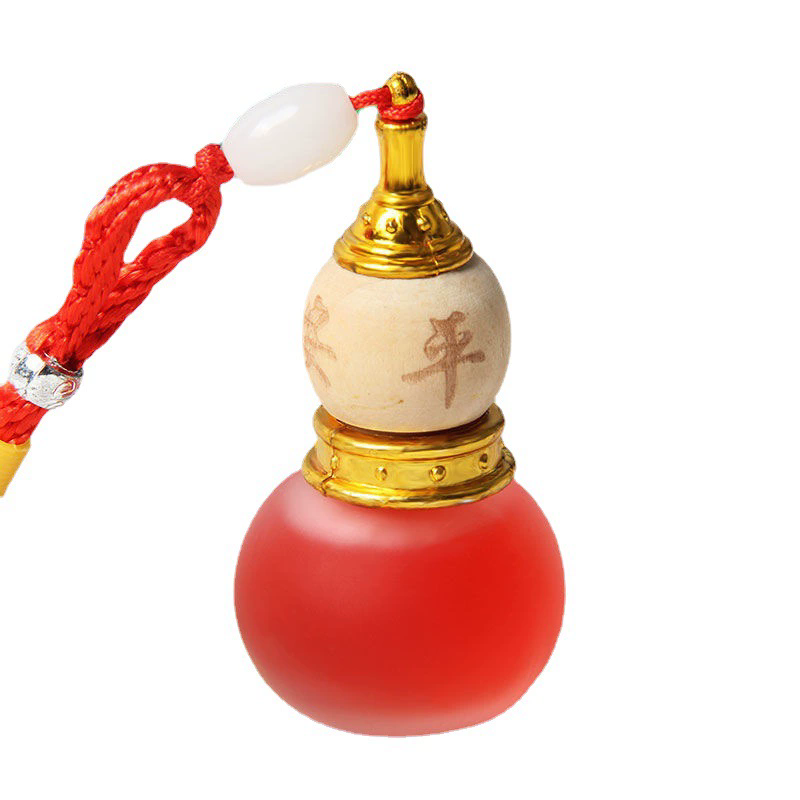 Car Air Freshener Diffuser Aromatherapy Fragrance Calabash Perfume Bottle Empty Clear Glass Pendant Vials 10ml C-672