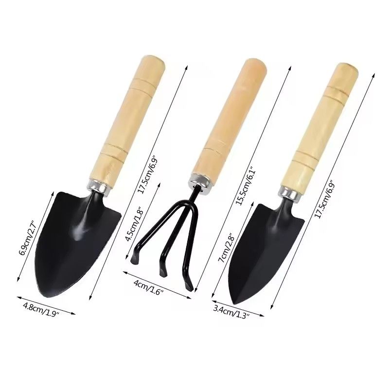 3Pcs/Set Mini Garden Tool Set For Garden Plants Flower Pot Cactus Vegetables Digging Weeding Indoor Small Plants Garden Tools C-682