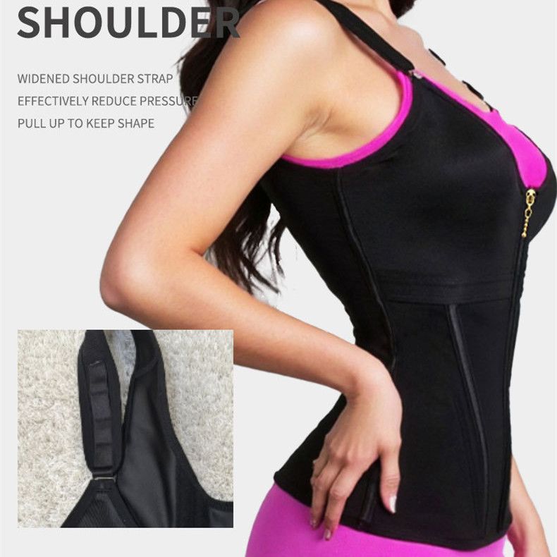 AfruliA Fajas Colombianas Girdles Double Compression Vest Waist Trainer Corset with Zipper Hook Flat Belly Slimming Body Shapers