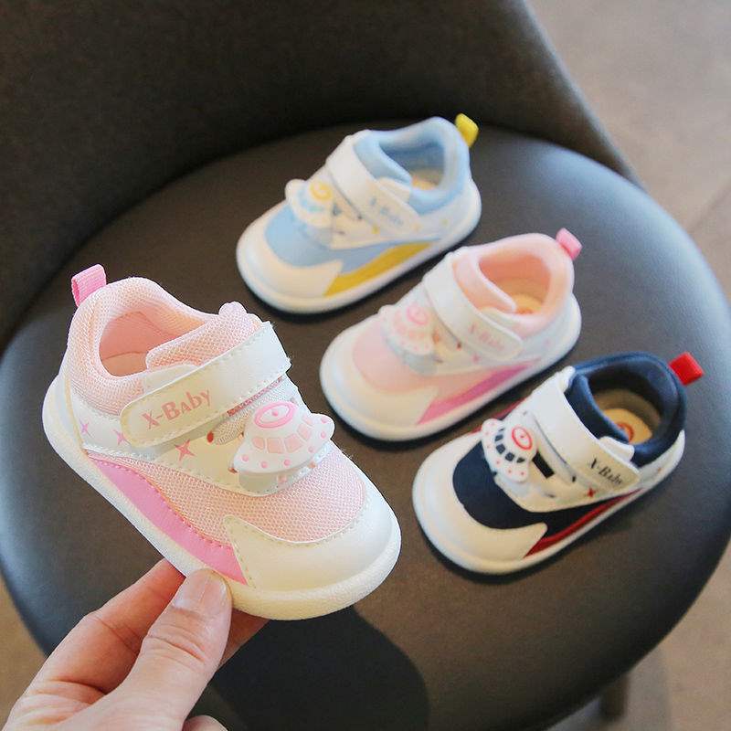 1 Pair of  Spring and Autumn baby walking shoes for 0-3 years oldsoft soled anti slip baby shoesprewalker