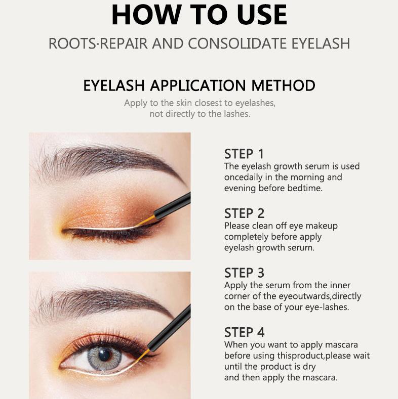 1PC Eyelash nutrition Solution thick, slender, long, nourishing and nourishing eyelash base repair natural transparent Serum 4ml view 9