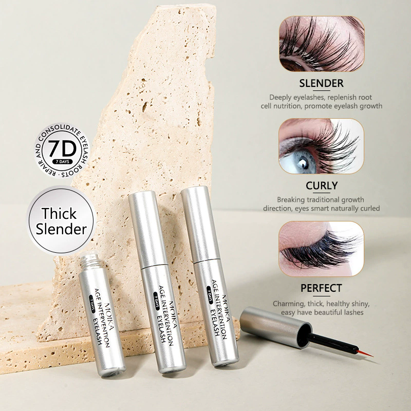 1PC Eyelash nutrition Solution thick, slender, long, nourishing and nourishing eyelash base repair natural transparent Serum 4ml view 3