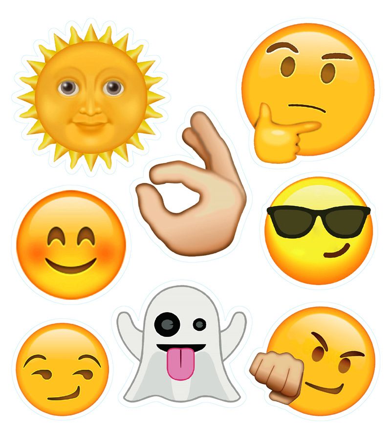 100 PCS   cartoon stickers EMOJI smiley face stickers, hand account notebooks, car stationery stickers, suitcase stickers