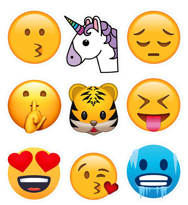 100 PCS   cartoon stickers EMOJI smiley face stickers, hand account notebooks, car stationery stickers, suitcase stickers