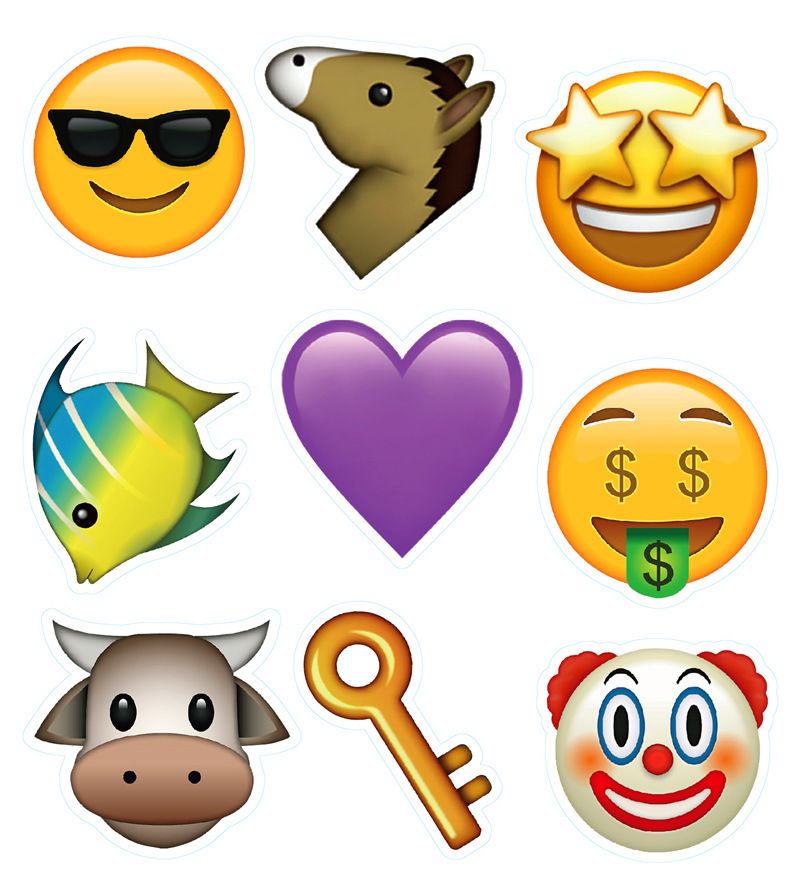 100 PCS   cartoon stickers EMOJI smiley face stickers, hand account notebooks, car stationery stickers, suitcase stickers