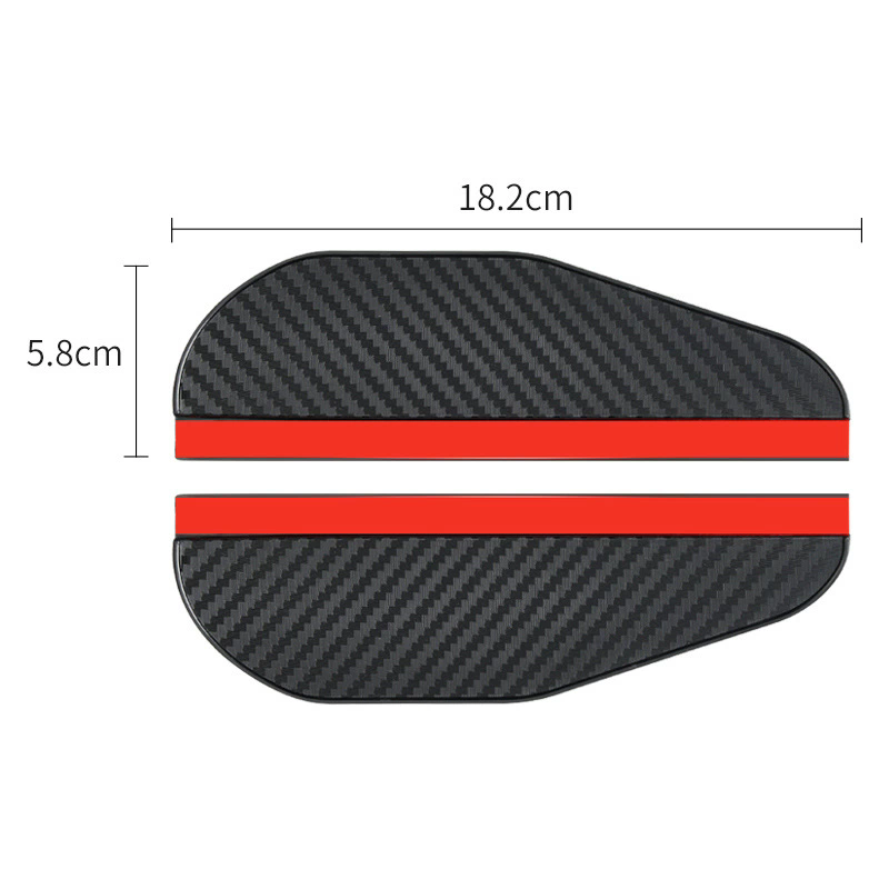 4Pcs Carbon Fiber Car Rearview Mirror Rain Shield Eyebrow Flexible Car Rearview Mirror Rain Shield Protector Eyebrow Rain Cover