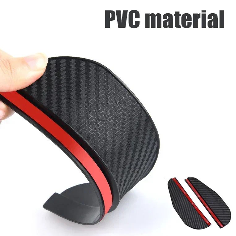 4Pcs Carbon Fiber Car Rearview Mirror Rain Shield Eyebrow Flexible Car Rearview Mirror Rain Shield Protector Eyebrow Rain Cover