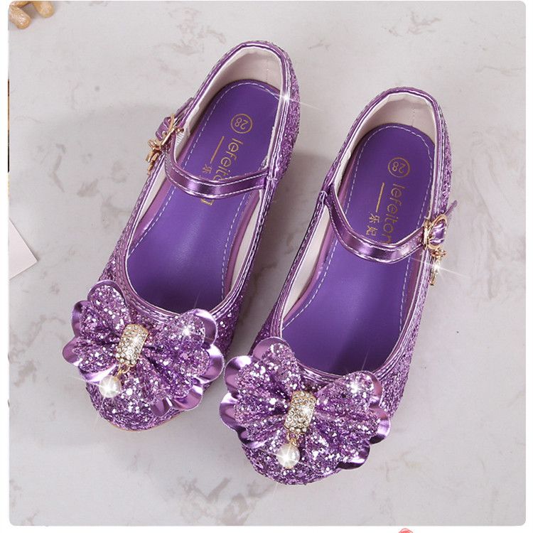 Girls' High Heels Spring and Autumn Women's Korean Edition Golden Children's Shoes Fashion Performance Shoes Fashion Show Shoes