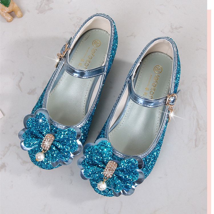 Girls' High Heels Spring and Autumn Women's Korean Edition Golden Children's Shoes Fashion Performance Shoes Fashion Show Shoes