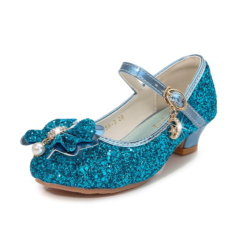 Girls' High Heels Spring and Autumn Women's Korean Edition Golden Children's Shoes Fashion Performance Shoes Fashion Show Shoes