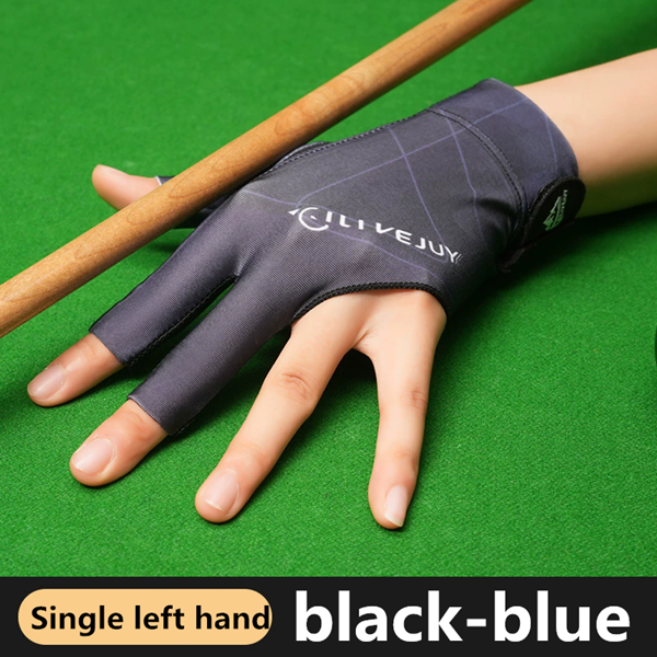 1PC Open Finger Billiard Gloves Breathable Polyester Snooker Pool Glove Adjustable Sticker Smooth Soft Lightweight Amateur Train