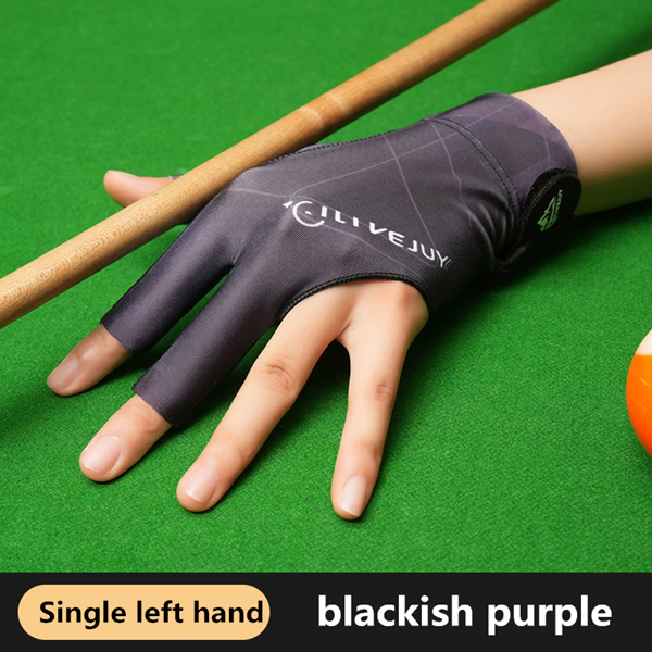 1PC Open Finger Billiard Gloves Breathable Polyester Snooker Pool Glove Adjustable Sticker Smooth Soft Lightweight Amateur Train