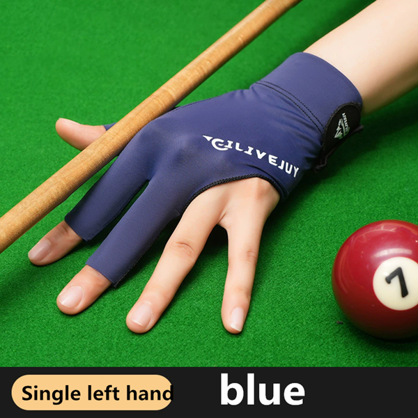 1PC Open Finger Billiard Gloves Breathable Polyester Snooker Pool Glove Adjustable Sticker Smooth Soft Lightweight Amateur Train