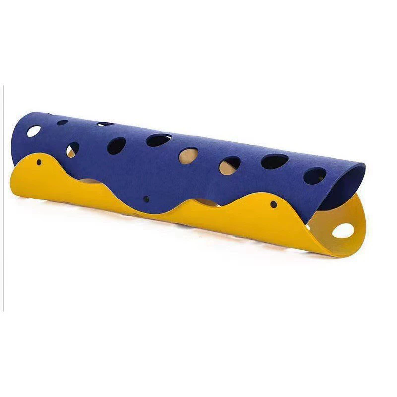 2PC/1set   Cat Tunnels Bed Foldable Pet Tunnel Tube Bed with Holes DIY Cats Play Mat Cat Activity Rug Toy for Interactive