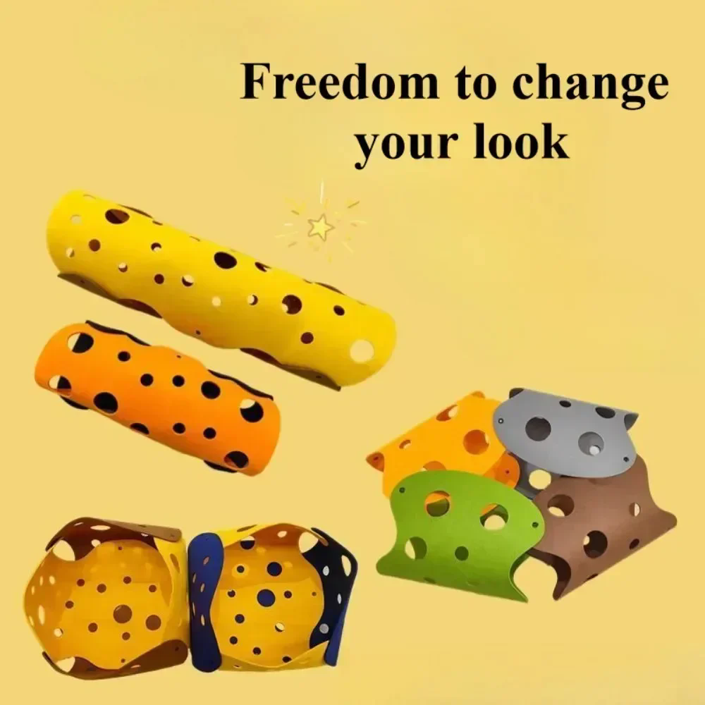 2PC/1set   Cat Tunnels Bed Foldable Pet Tunnel Tube Bed with Holes DIY Cats Play Mat Cat Activity Rug Toy for Interactive