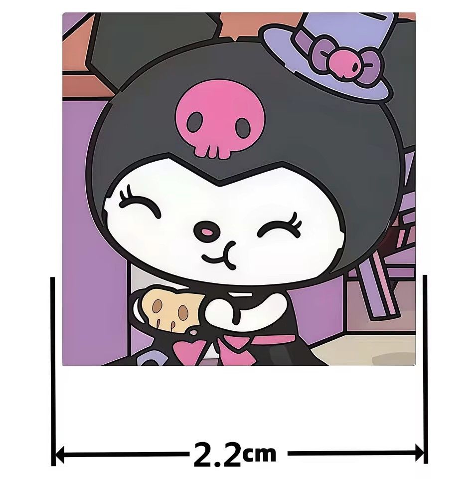 500Pcs Sanrio Kuromi Kawaii Stickers, Vibrant Cartoon Design Decals for DIY, Journal & Gift Decoration