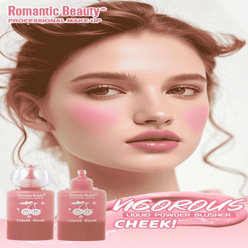 1PC    Small feeding bottle liquid powder blusher press dropper Korean bubble powder blusher beauty makeup clear makeup women