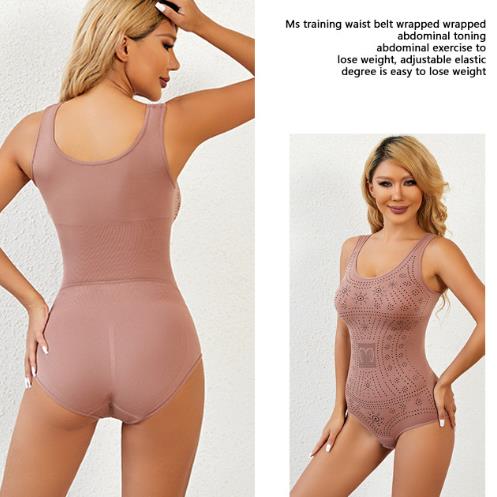 Slimming Full Body Shaper Corset Underwear Women Tank Top Seamless Bodysuit Printed Plus Size Tummy Control Shapewear Flat Bell