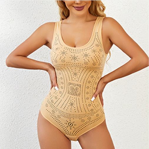 Slimming Full Body Shaper Corset Underwear Women Tank Top Seamless Bodysuit Printed Plus Size Tummy Control Shapewear Flat Bell