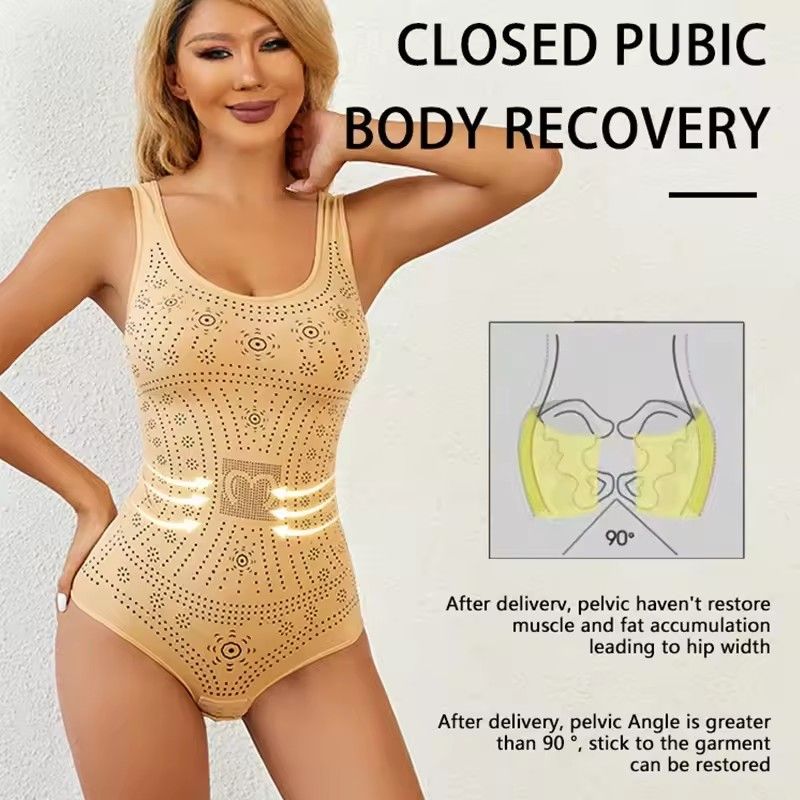 Slimming Full Body Shaper Corset Underwear Women Tank Top Seamless Bodysuit Printed Plus Size Tummy Control Shapewear Flat Bell