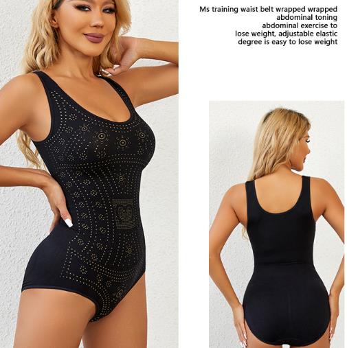 Slimming Full Body Shaper Corset Underwear Women Tank Top Seamless Bodysuit Printed Plus Size Tummy Control Shapewear Flat Bell