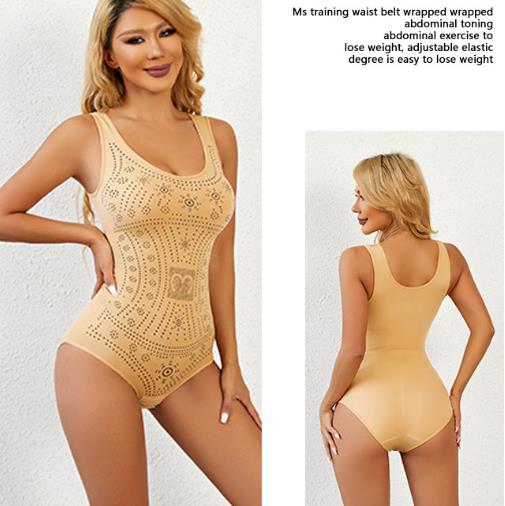 Slimming Full Body Shaper Corset Underwear Women Tank Top Seamless Bodysuit Printed Plus Size Tummy Control Shapewear Flat Bell