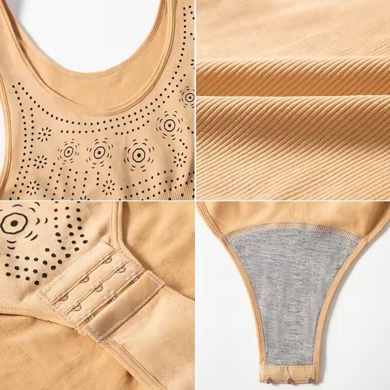Slimming Full Body Shaper Corset Underwear Women Tank Top Seamless Bodysuit Printed Plus Size Tummy Control Shapewear Flat Bell