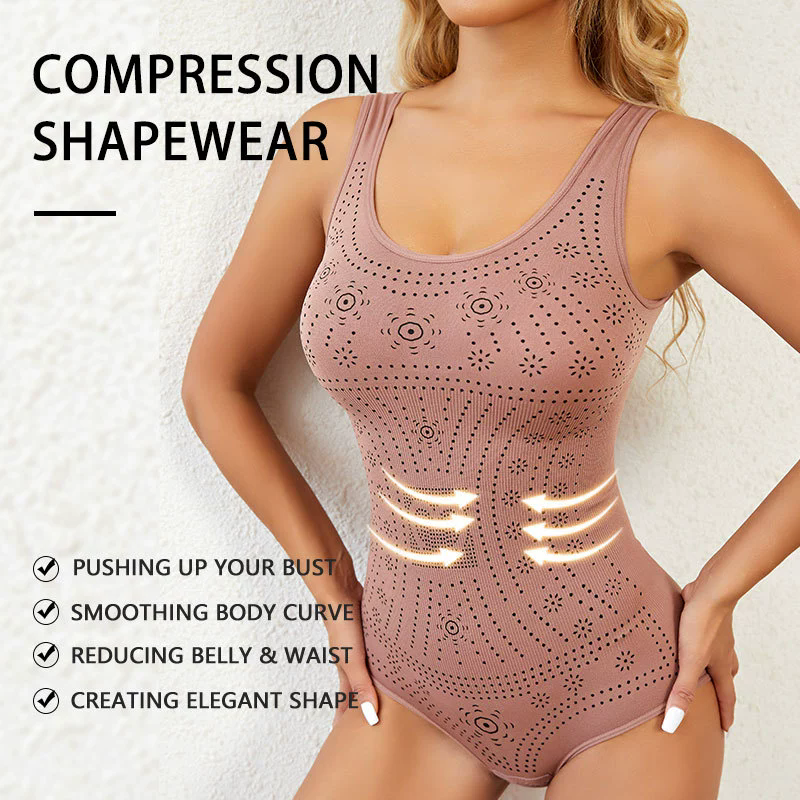 Slimming Full Body Shaper Corset Underwear Women Tank Top Seamless Bodysuit Printed Plus Size Tummy Control Shapewear Flat Bell