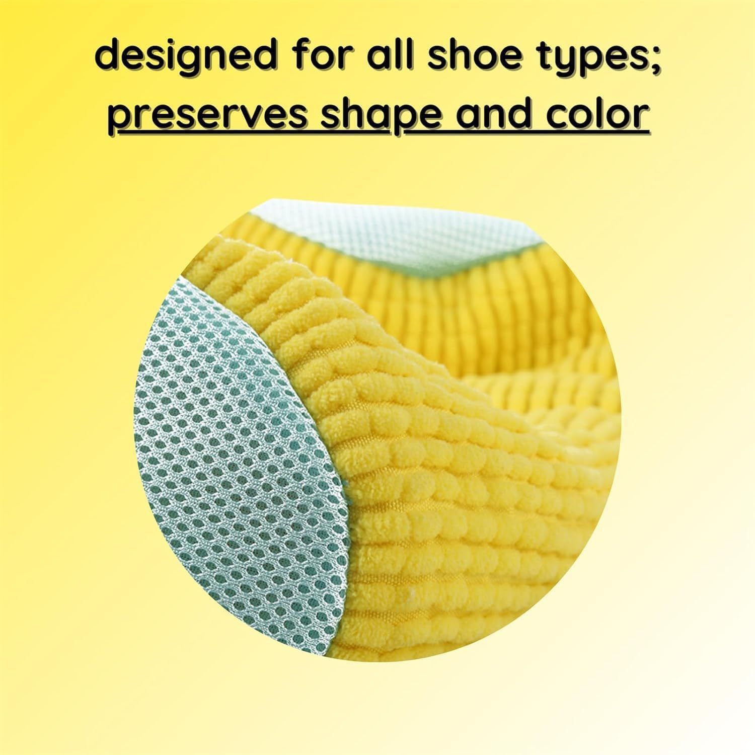 Durable Shoe Washing Machine Bag for All Shoe Types-Yellow with Blue Zipper,Ideal for Sneakers and Casual Shoes,Laundry Wash Bag