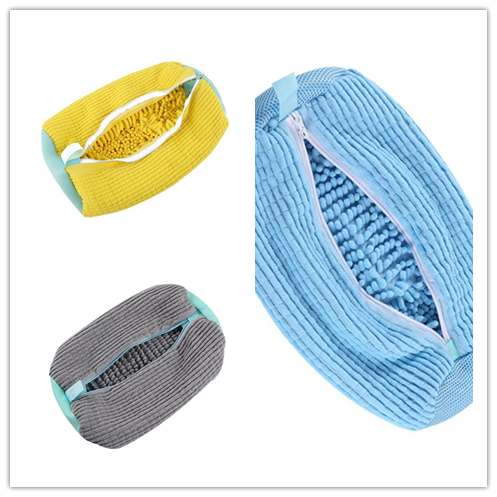 Durable Shoe Washing Machine Bag for All Shoe Types-Yellow with Blue Zipper,Ideal for Sneakers and Casual Shoes,Laundry Wash Bag
