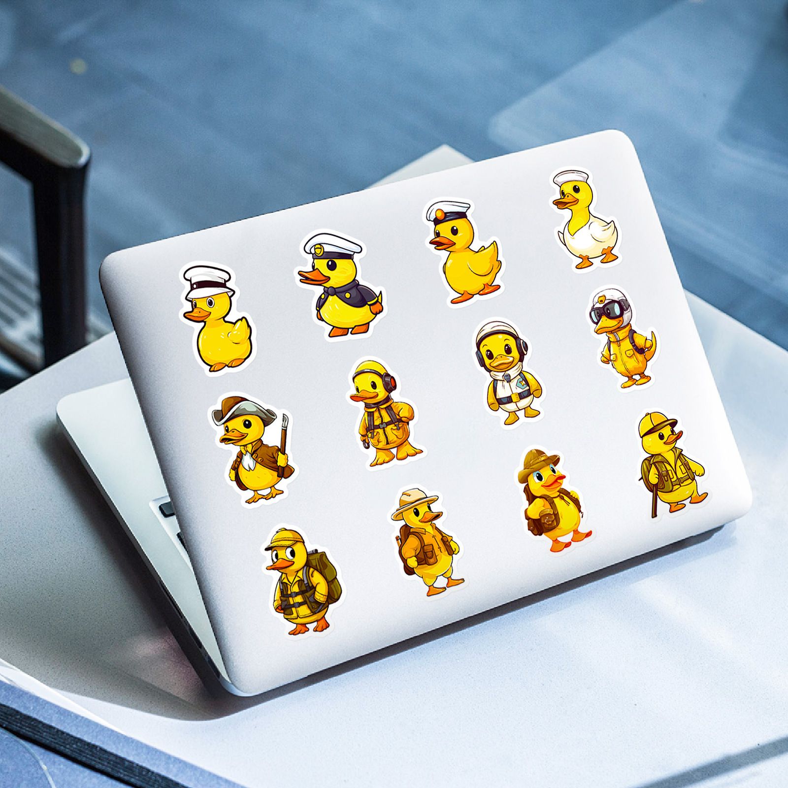 50PCS    Cartoon Little Yellow Duck Graffiti Creative Cute Suitcase Skateboard Bicycle Waterproof Sticker