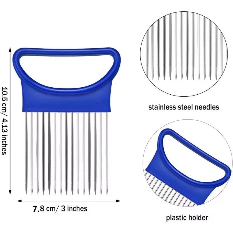 1PC Onion Needle Onion Fork Vegetables Fruit Slicer Tomato Cutter Cutting Safe Holder Kitchen Accessories Tools