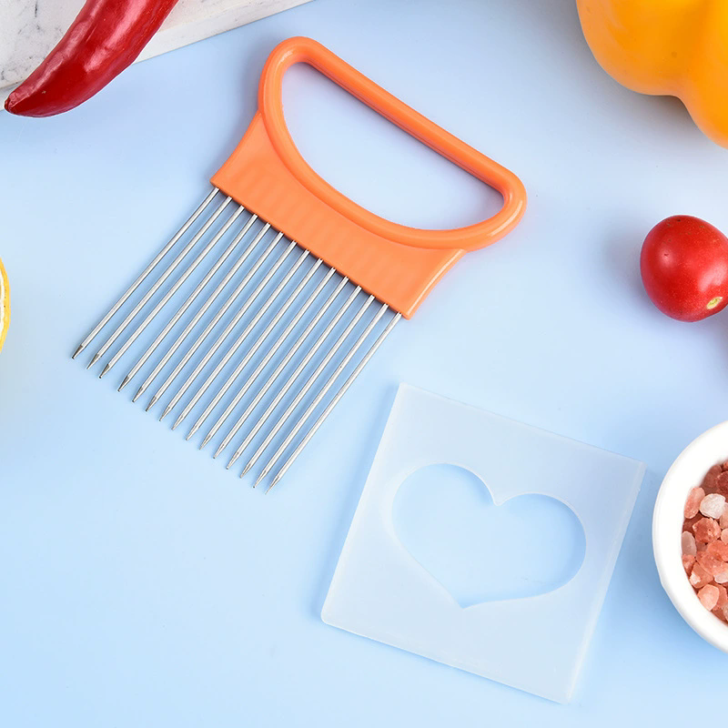 1PC Onion Needle Onion Fork Vegetables Fruit Slicer Tomato Cutter Cutting Safe Holder Kitchen Accessories Tools