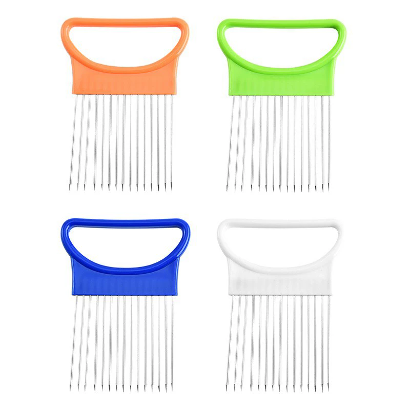 1PC Onion Needle Onion Fork Vegetables Fruit Slicer Tomato Cutter Cutting Safe Holder Kitchen Accessories Tools